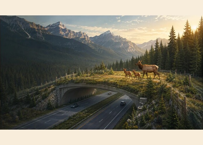 Wildlife overpass in Banff National Park